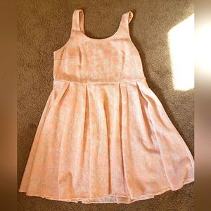 Torrid white and pink plaid flower dress
